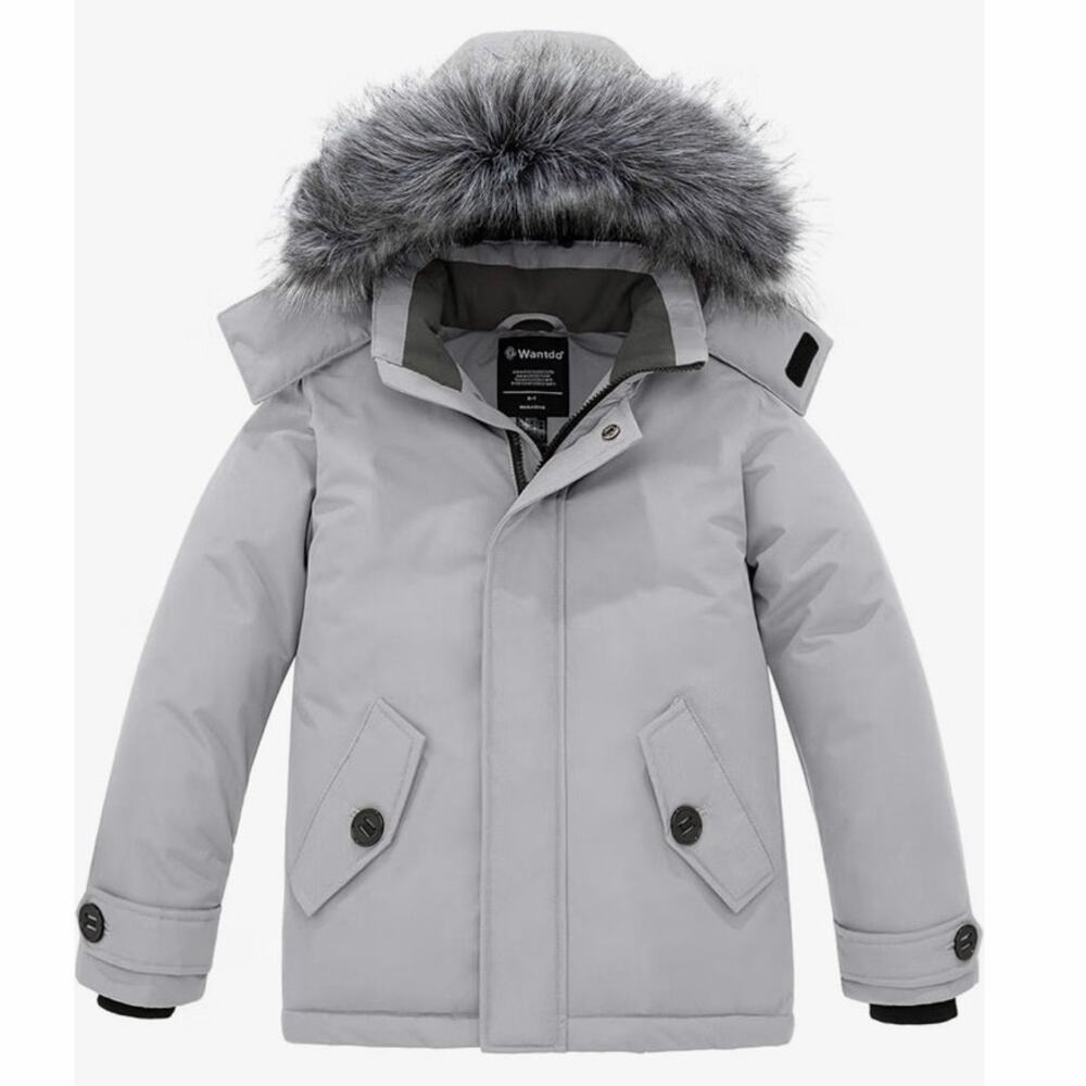 Wantdo Boys' Winter Coat Waterproof Puffer Jacket Fleece-Lined Parka Hooded sz8
